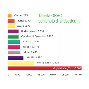 bacche goji tabella antiossidanti